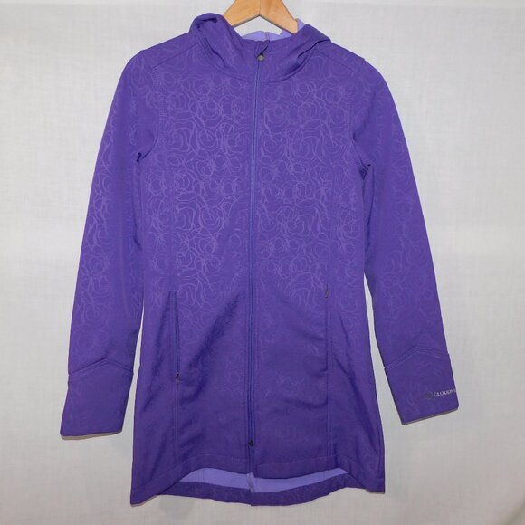 Cloudveil XS Purple Soft Shell Fleece Lined  hooded water resistant Jacket Coat - Picture 1 of 13